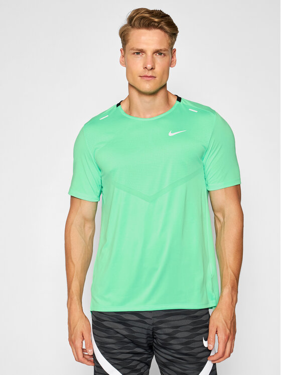 Nike Koszulka techniczna Dri-Fit Rise CZ9184 Zielony Standard Fit â¢ Modivo.pl