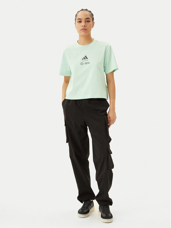 adidas adidas T-krekls Mercedes - AMG Petronas Formula One Team Premium JY3077 Zaļš Loose Fit