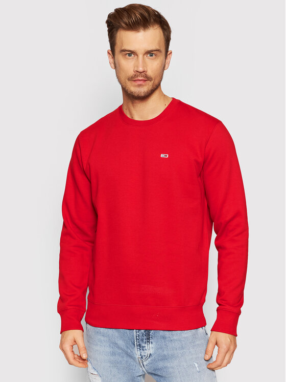 Tommy Jeans Tommy Jeans Pulóver Fleece DM0DM09591 Piros Regular Fit