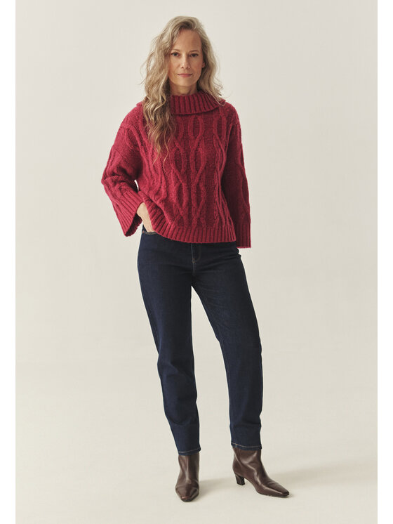 TATUUM TATUUM Sweter SERVA Czerwony Oversize