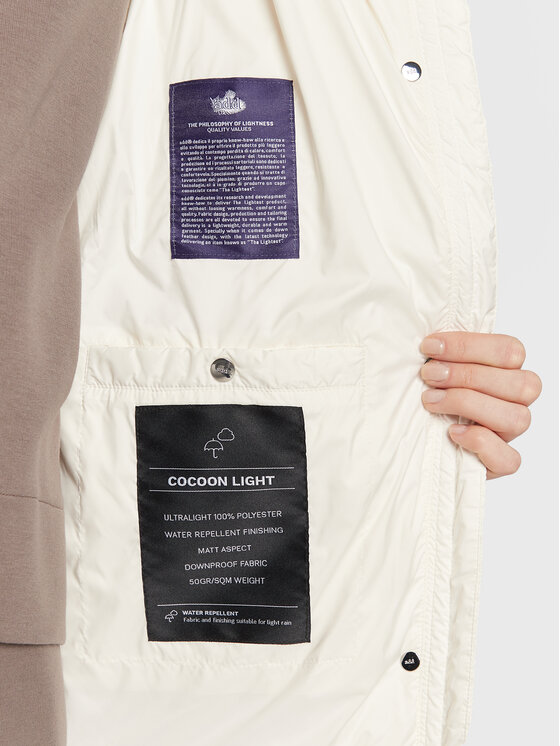 Add Add Μπουφάν πουπουλένιο 6AW445 Λευκό Regular Fit