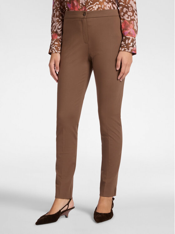 Elena Mirò Elena Mirò Pantaloni di tessuto P062P300395N022 Marrone Slim Fit