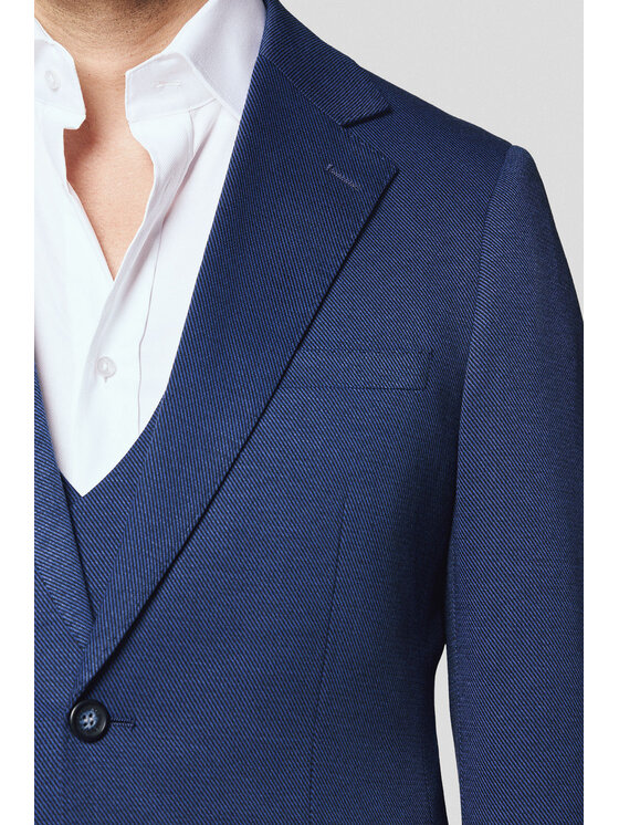 Lancerto Lancerto Marynarka Gonnesa MA131125000012 Granatowy Slim Fit