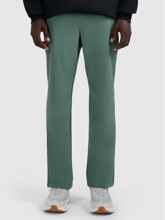 4F 4F Spodnie outdoor MIDSHOP TEXTILE Zielony ciemny Slim Fit