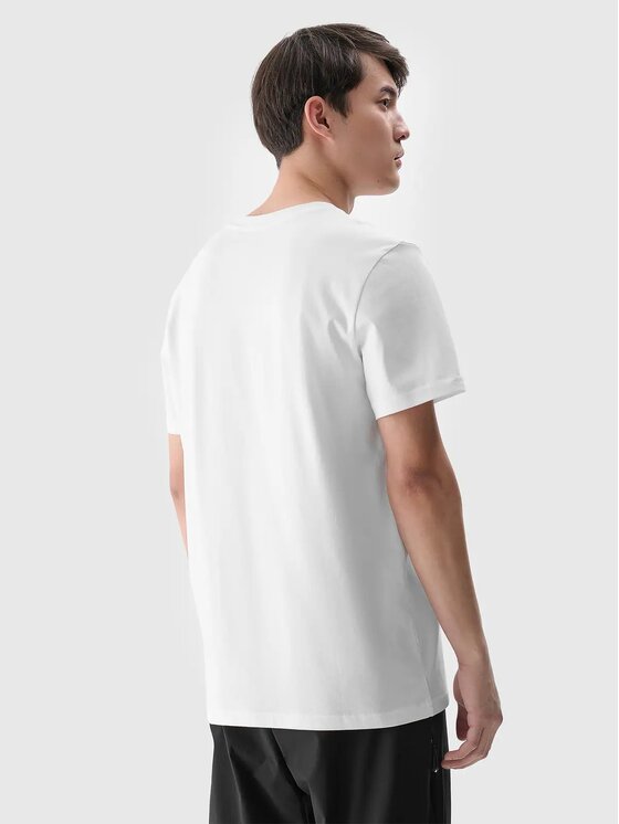 4F 4F T-Shirt 4FWMM00TTSHM2257-10S Biały Regular Fit
