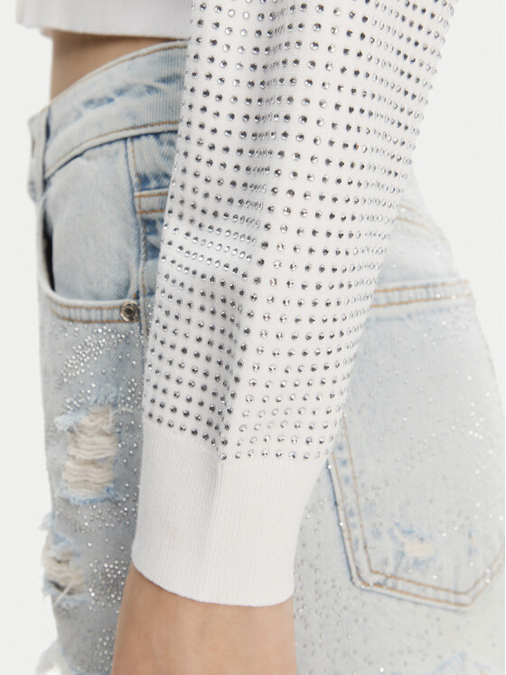 Guess Guess Ζακέτα W5GR08 Z3MN2 Λευκό Regular Fit