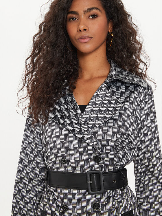 Guess Guess Παλτό μεταβατικό Luana W4YL41 WFJ02 Μαύρο Regular Fit