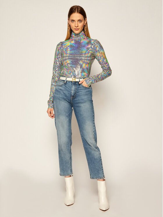 MSGM MSGM Golfas 2941MDM05 207662 Sidabrinė Slim Fit
