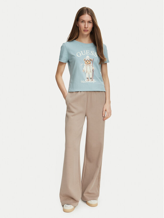 Guess Guess Tričko V6BI19 K6749 Tyrkysová Regular Fit