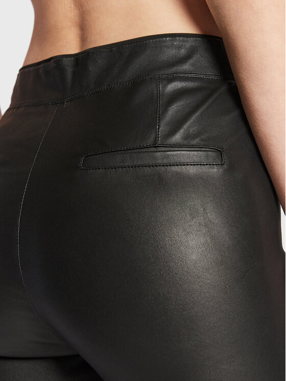 Remain Remain Шкіряні штани Snipe RM1509 Чорний Slim Fit