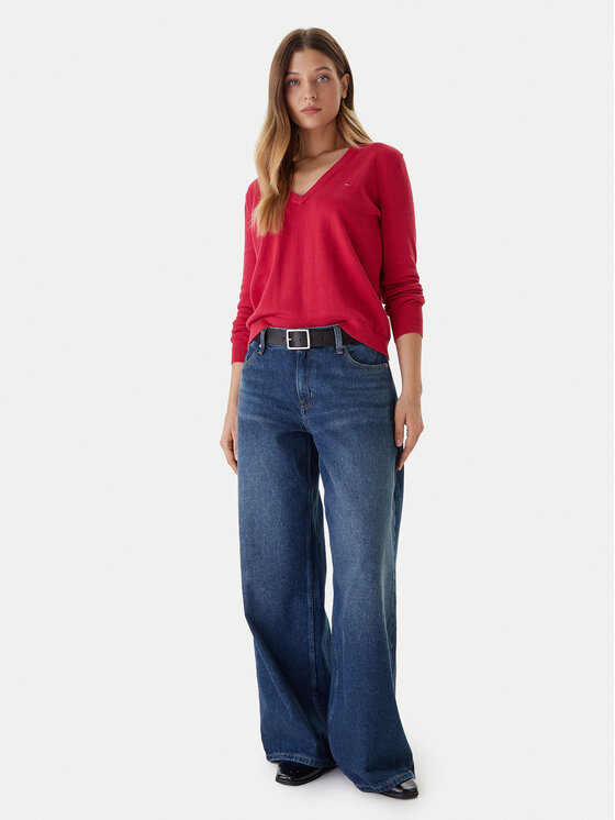 Tommy Jeans Tommy Jeans Svetr Essential DW0DW19888 Růžová Regular Fit