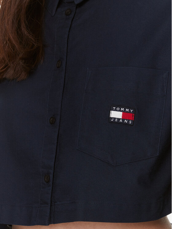 Tommy Jeans Tommy Jeans Košulja Badge DW0DW17345 Tamnoplava Relaxed Fit
