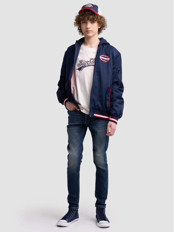 BIG STAR BIG STAR Kurtka zimowa CARMELO Granatowy Basic Fit