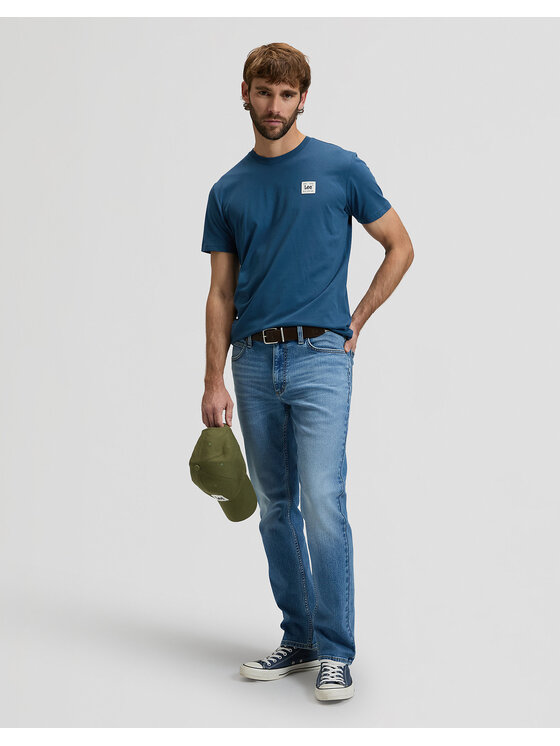 Lee Lee T-shirt WOVEN LABEL TEE Blu Regular Fit
