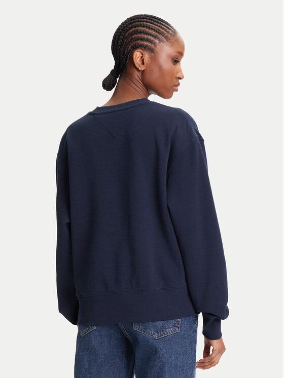 Tommy Hilfiger Tommy Hilfiger Sweatshirt Script WW0WW47159 Dunkelblau Regular Fit