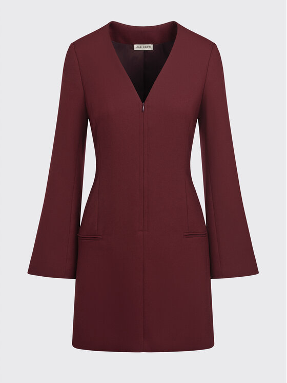 MARI PRETI MARI PRETI Sukienka koktajlowa Charm Bordowy Regular Fit