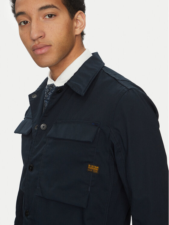 G-Star Raw G-Star Raw Bunda pro přechodné období 4 Pkt Overshirt D26429-D387 Tmavomodrá Slim Fit