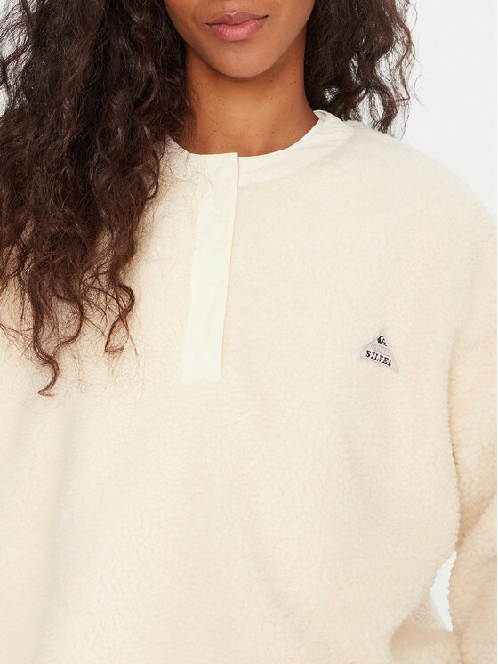 Quiksilver Quiksilver Fleecová mikina Barranco EQWPF03000 Écru Boxy Fit