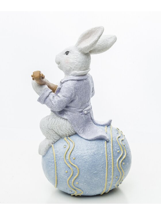 MIAhome MIAhome Figurka królik MUZYK 18x8x9,5 cm MANDOLINISTA Kolorowy