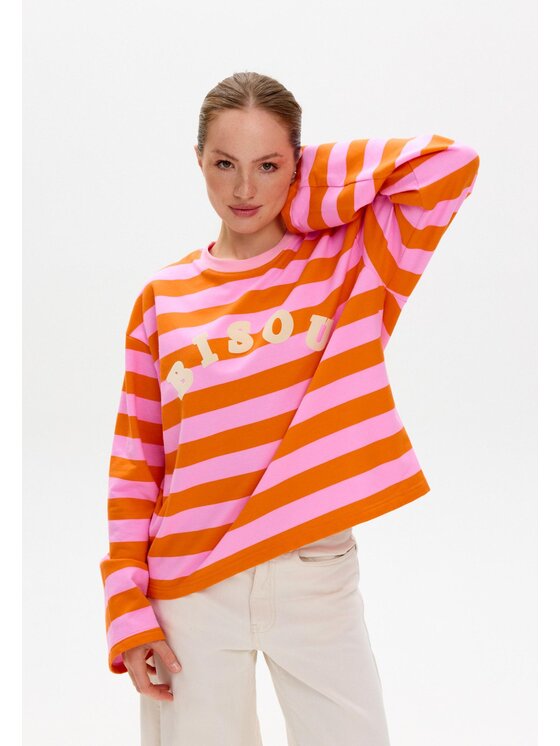 Mirons Mirons Longsleeve Print Kolorowy Regular Fit