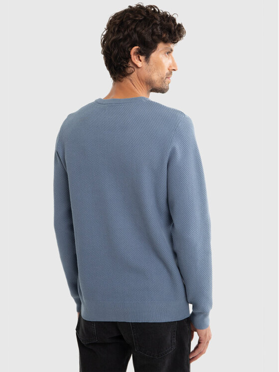 BIG STAR BIG STAR Sweter REYLI_401_160 Niebieski Classic Fit