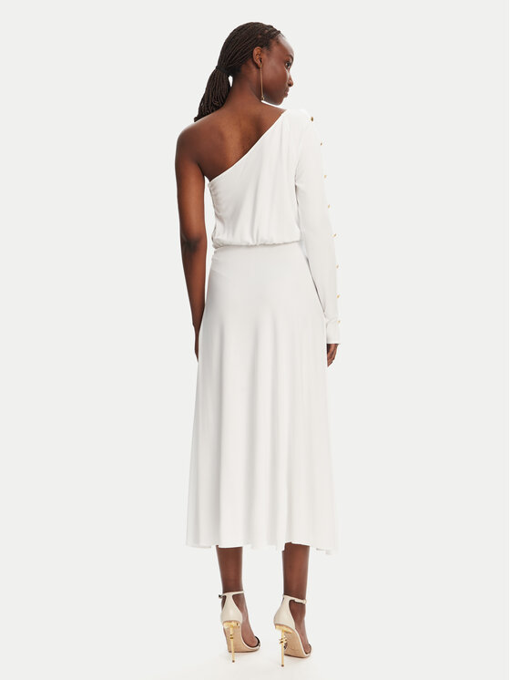 Elisabetta Franchi Elisabetta Franchi Koktejlové šaty AB80252E2 360 Biela Regular Fit
