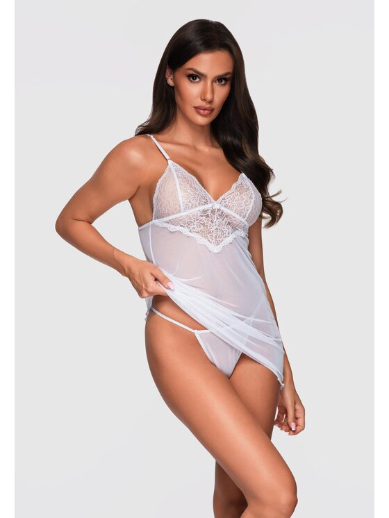 Ombre Ombre Piżama LW-NWNS-0103 Biały Regular Fit