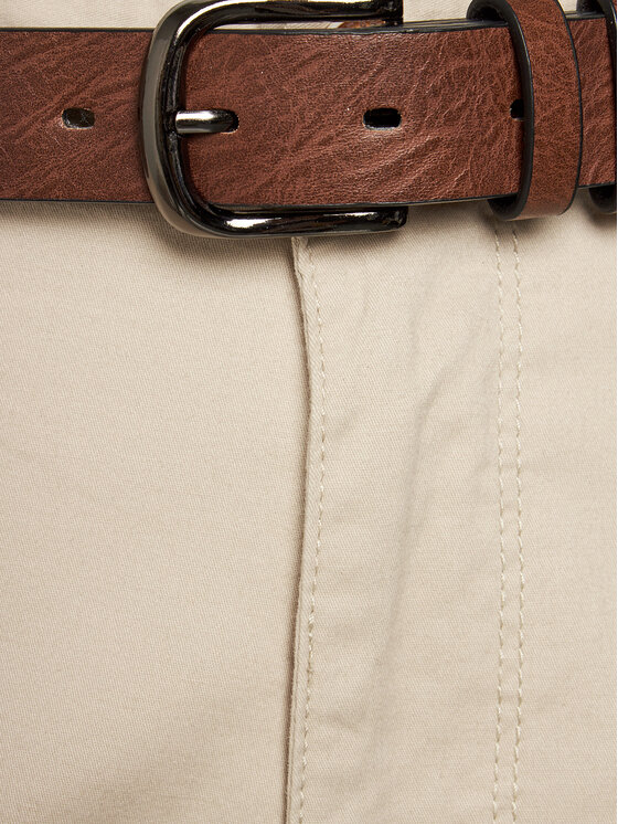 INDICODE INDICODE Kalhoty z materiálu Gower 65-159 Šedá Regular Fit