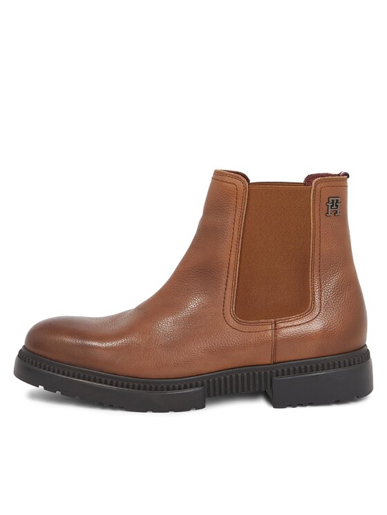 Tommy Hilfiger Tommy Hilfiger Klassische Stiefeletten Comfort Cleated Termo Lth Chel FM0FM04650 Braun