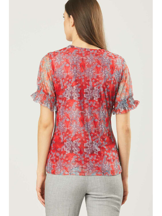 QUIOSQUE QUIOSQUE Blúzka LEA BLOUSE Červená Regular Fit