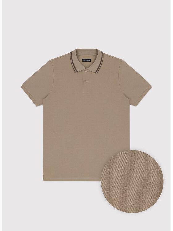 Pako Lorente Pako Lorente Polo P26WF-TX-004 Beżowy Regular Fit