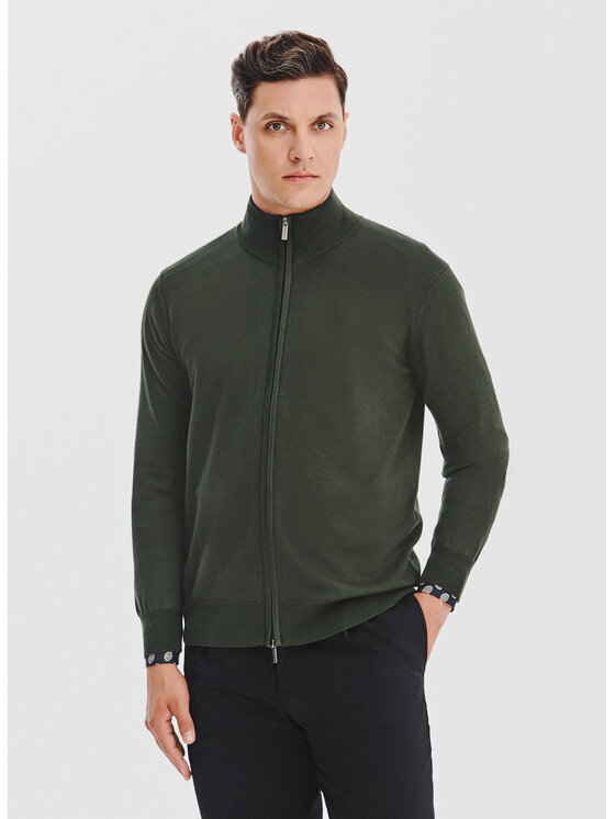Pako Lorente Pako Lorente Sweter P25WF-2X-024-Z Zielony Classic Fit