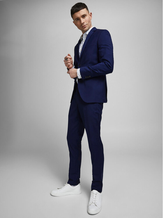 Jack & Jones Jack & Jones Öltöny Franco 12181339 Sötétkék Super Slim Fit