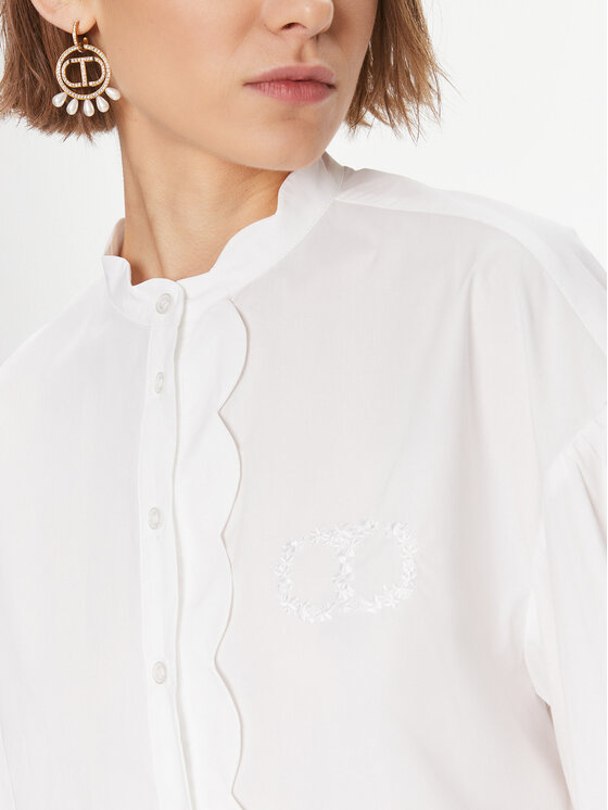 TWINSET TWINSET Košile 241TP2080 Bílá Relaxed Fit