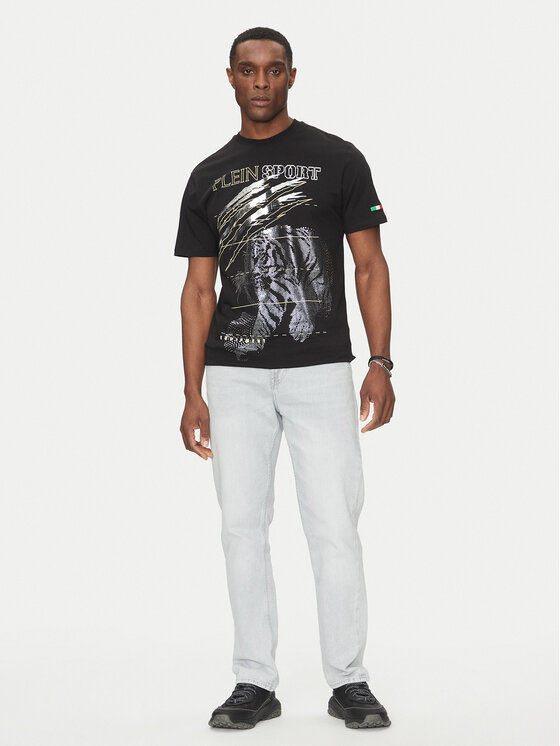 Plein Sport Plein Sport T-Shirt SAEC MTK8006 STE001N Černá Regular Fit