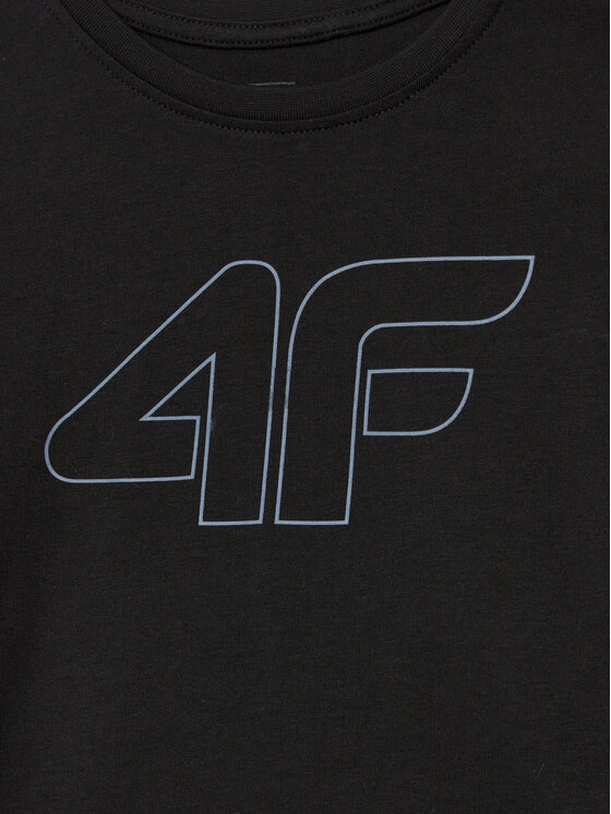 4F 4F T-särk 4FJWMM00TTSHM1627 Must Regular Fit