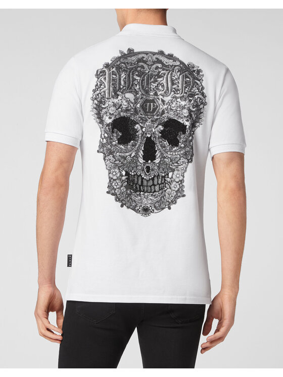 PHILIPP PLEIN PHILIPP PLEIN Polo 2379 Biały Slim Fit