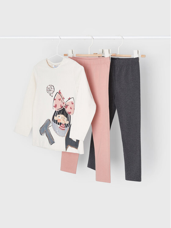 Completo 2 leggings e maglietta 4766 Multicolore
