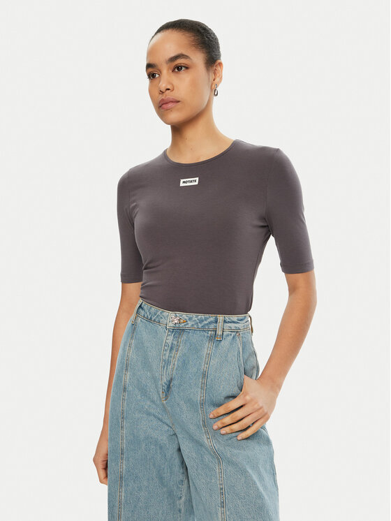 ROTATE ROTATE T-Shirt 114094 Szary Regular Fit