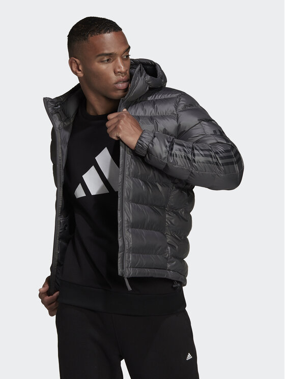 adidas adidas Giubbotto invernale 3-Stripes Sdp Badge Of Sport GV5330 Grigio Standard Fit