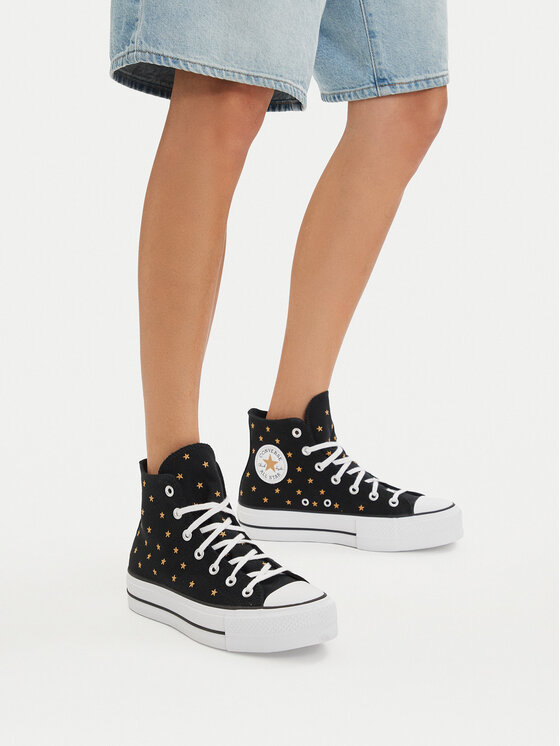 Converse Converse Кеди Chuck Taylor All Star Lift Platform Embroidered Stars A16113C Чорний