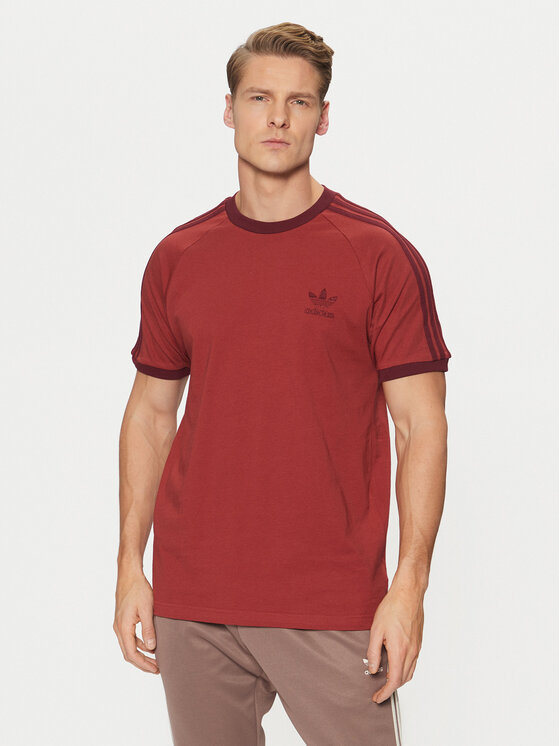 Męski T-Shirt adidas, Rozmiar S, Czerwony, adicolor Classics 3-Stripes JN7019