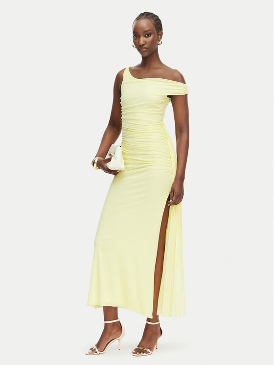 Bardot Bardot Официална рокля Layana 60513DB Жълт Slim Fit