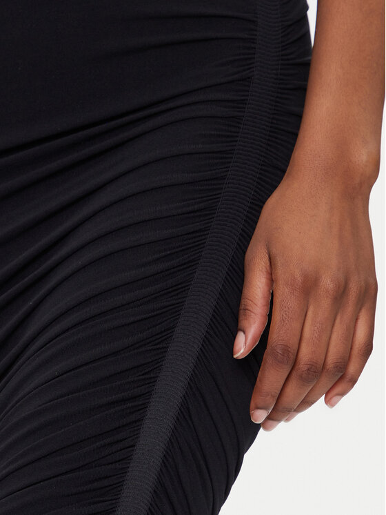 Wolford Wolford Koktejlové šaty Crescent Drape 57183 Černá Slim Fit