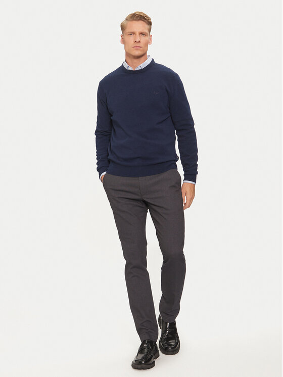 La Martina La Martina Sweater ZMS024 YW106 Sötétkék Regular Fit