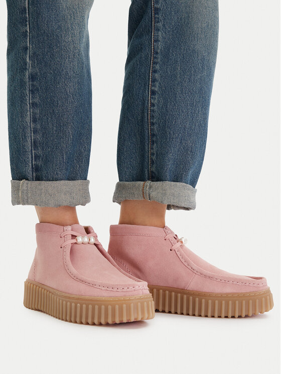 Clarks Clarks Schnürschuhe Torhill Moss 26184636 Rosa