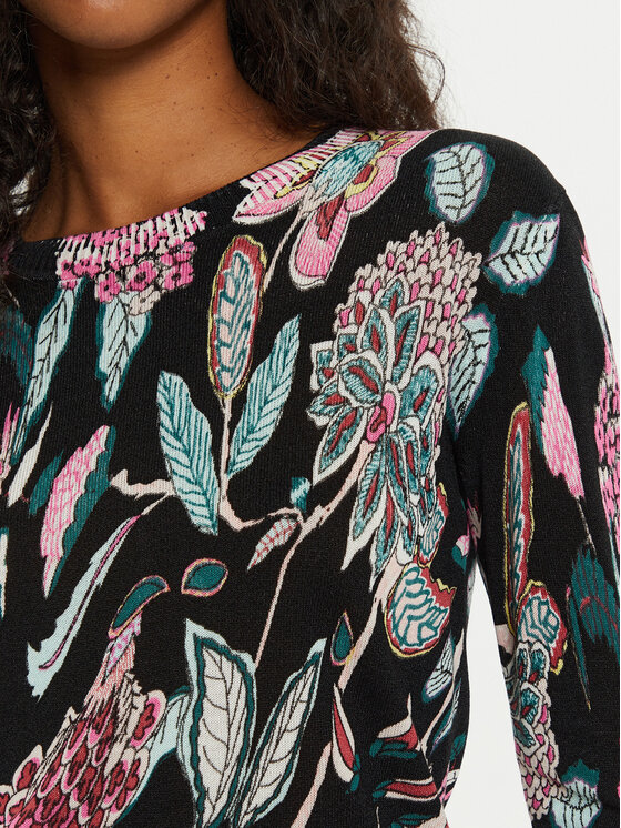 Desigual Desigual Sweter Manchester 24WWJF41 Czarny Regular Fit