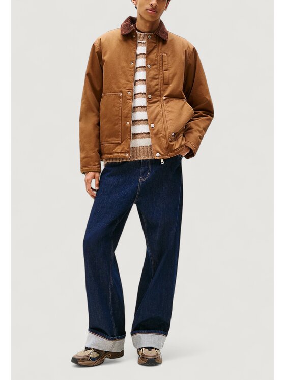 Tommy Jeans Tommy Jeans Μπουφάν χειμωνιάτικο TJM TWILL CHORE JACK Καφέ Casual Fit