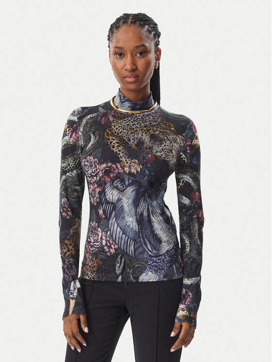 Just Cavalli Just Cavalli Кардиган 81PAHE25 CJ112 Сив Slim Fit