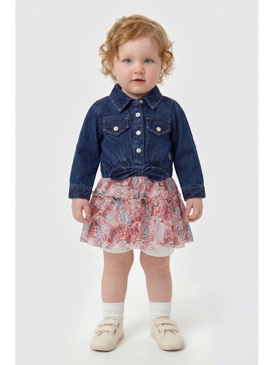 Guess Kids Guess Kids Každodenní šaty 183319 Modrá Classic Fit
